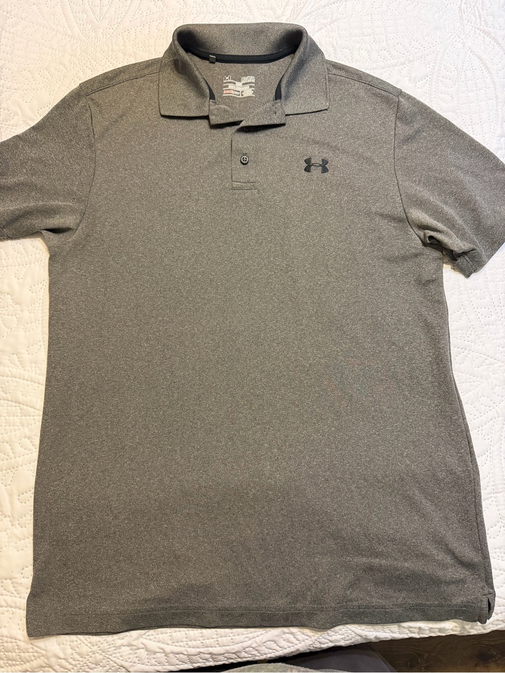 Under Armour Men's Heather Gray Performance Polo